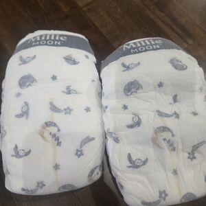 6 pack  Millie Moon Diapers Sample Size 4  22-33lbs NEW!